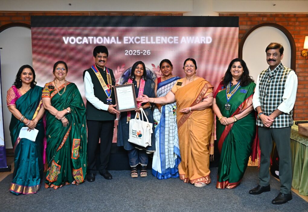 Rotary Club of Chennai Spotlight honors Raaji Naveen with the Vocational Excellence Award in Education at the 2026 Awards