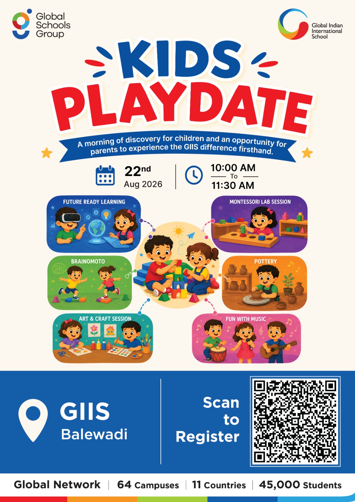 GIIS Balewadi to Host ‘Kids Playdate’ on August 22, Invites Parents and Young Learners for a Fun-Filled Learning Experience
