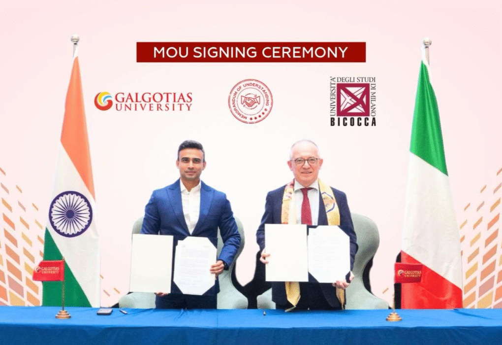 Galgotias University Deepens European Outreach with Italy’s University of Milano-Bicocca Partnership