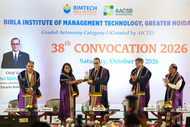 BIMTECH's 38th Convocation Marks a Milestone for 797 Graduates; with Escorts Kubota CMD Nikhil Nanda as Chief Guest
